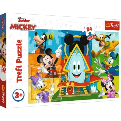 Image of Trefl Disney Junior Mickey Mouse &amp; Friends 24 Piece Jigsaw Puzzles For Kids Easy Hold Large Maxi Puzzle Pieces Children Ages 3+