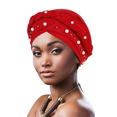 Image of DRESHOW Hair Wrap for Black Women with Natural Large Stretch Soft Edge Scarves Braids Dreadlocks