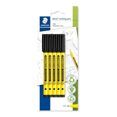 Image of STAEDTLER 307 9 BK5 Noris Handwriting Pen Black (Pack of 5)