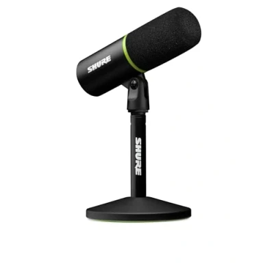 Image of Shure MV6 Gaming Microphone, Dynamic USB PC Mic for &amp; Streaming Desktop Stand, Background Noise Cancellation, Tap To Mute 3.5mm Output Real Time Headphone Monitoring