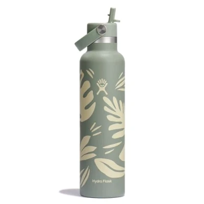 Image of Hydro Flask 24 Oz Standard Flex Straw Cap Botanical Bliss Agave