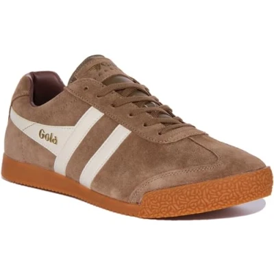 Image of Gola Men&#039;s Harrier Sneaker, Tobacco/Off White, 7 UK