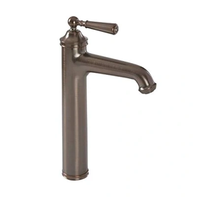 Image of Milano Charleston Traditional High Rise Mono Bathroom Basin Mixer Tap Lever Handle Bronze