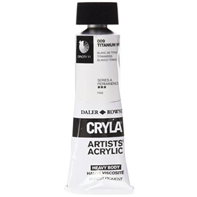 Image of Daler Rowney Cryla Acrylic 75 ml Titanium White, Professional Artists