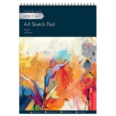 Image of Sketch Pad A3 / A4 A5 Book White Paper Artist Sketching Drawing Doodling Art Craft (A4)