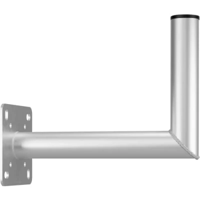 Image of goobay 60503 Sat Wall Mount with Hole for Balcony / Bracket Satellite Dish up to max. 85 cm Mast Angle Antenna 350 mm Distance