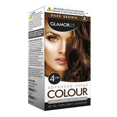 Image of 3x Glamorize Hair Dye Dark Brown (Pack of 1)