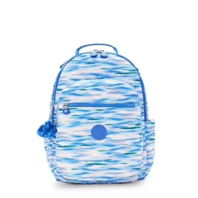 Image of Kipling Women&#039;s Seoul PRT Backpack, Diluted Blue, 13.75&#039;&#039;L x 17.25&#039;&#039;H 8&#039;&#039;D