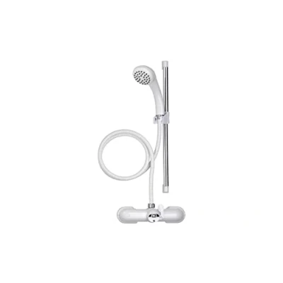 Image of Croydex Bath Shower Mixer Set White &amp; Chrome, 430mm, (AB220022)
