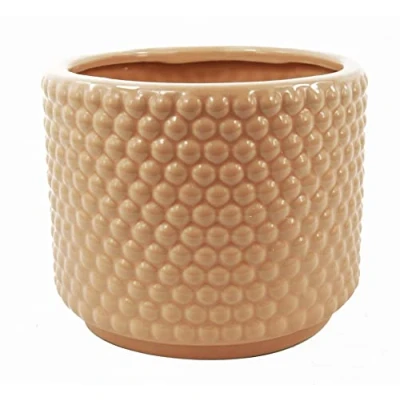Image of Leaf Ceramic Planters, 12.5cm Dusty Pink