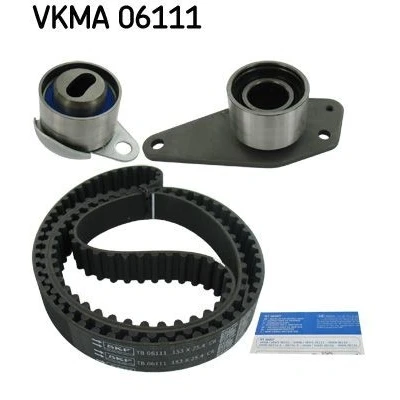 Image of 30621261, 30777406, 30819383, 30855992, 30855993 Timing belt kit SKF VKMA 06111 153 with rounded tooth profile VOLVO: S40 I, 340 360 Hatchback