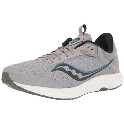 Image of Saucony Men&#039;s Freedom 5 Running Shoe, Alloy/Topaz, 9