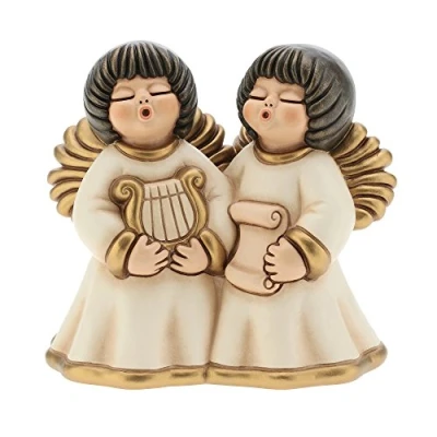 Image of THUN Pair of Nelly Angels Large Ceramica h 14 cm Line The Classics