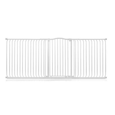 Image of Safetots Extra Tall Curved Top Safety Gate, 234cm 243cm, Matt White, 100cm in Height, Pressure Fit Stair Baby Gate for Doors Hallways and Spaces, Barrier, Easy Installation