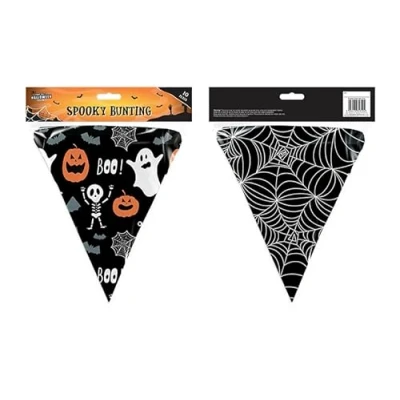 Image of HALLOWEEN PAPER FLAG BUNTING 3M