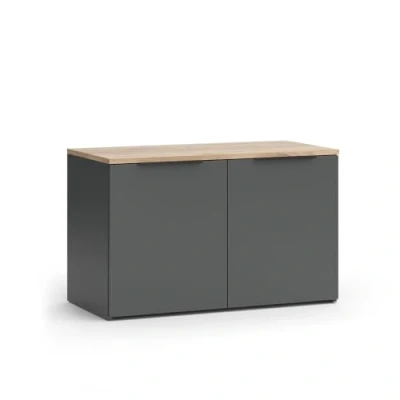 Image of Vicco Sideboard Wido, Anthracite/Sonoma, 80 x 50 cm with 2 doors