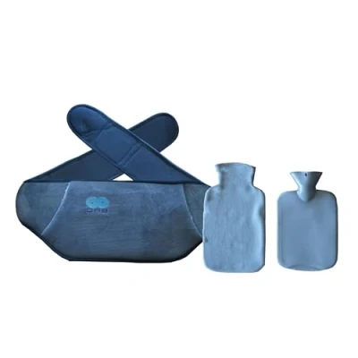 Image of OR8 Wellness Rubber Hot Water Bottle Bag with Belt Pouch Wrap Around Full Set Cover Ideal for Period Back Pain Relief