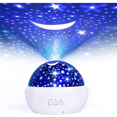 Image of FISHOAKY LED Starry Sky Projector, Ocean Waves Starlight 360 Rotate 8 Colors Night Lights Projector for Baby Adult Parties, Bedroom