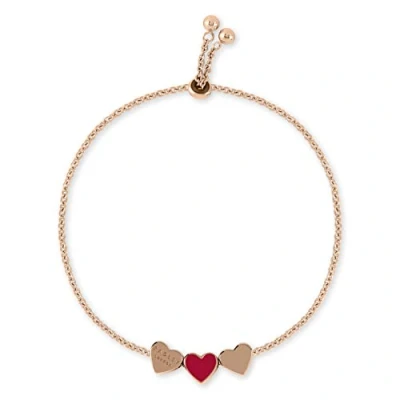 Image of RADLEY Hello Love Ladies 18ct Rose Gold Plated Red enamel Adjustable Bracelet RYJ3092S CARD, One Size