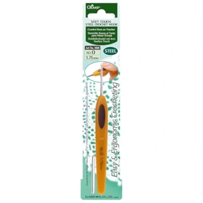 Image of Clover Soft Touch Steel Crochet Hook: 1.75mm