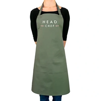 Image of Stickerscape Head chef apron (Adult) Sage