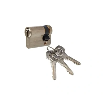 Image of Yale 10 0551 0030 00 2201 YC500+ 30X10 NI Half Cylinder Lock 30 x mm for Exterior Door/Entrance/Garage, 5 Pins, 3 Keys, Nickel Plated
