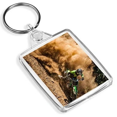 Image of Motocross Dirt Bike Keyring Biker Motorbike Dad #14549