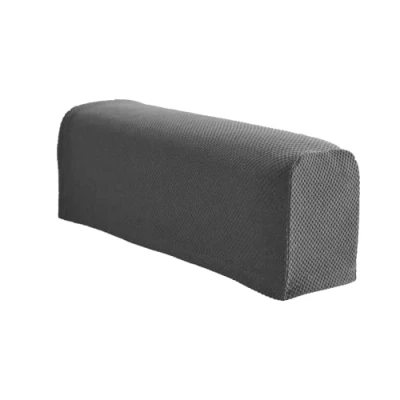 Image of easylife lifestyle solutions Stretch Armrest Covers Slip Easily Over Arms of Most Chairs and Sofas Rearm your Furniture Cheaply 61x25.5cm Set 2 in Grey