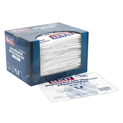 Image of Sealey 5 in 1 Disposable Car Interior Protection Kit Display Box of 50