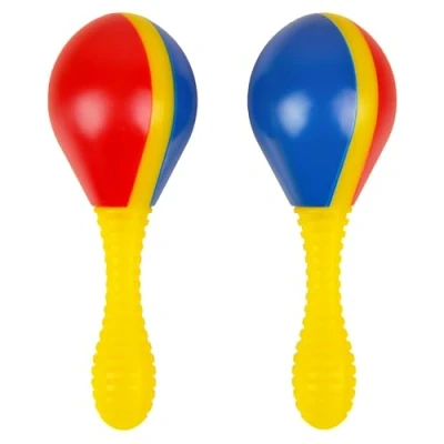 Image of A Star AP5101 Small Hands Plastic Maracas, Red/Blue, Pair
