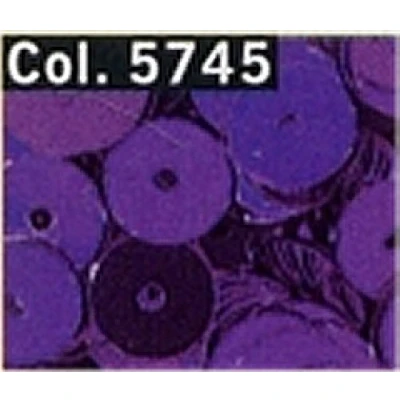 Image of Round Flat Sequins Purple 6mm