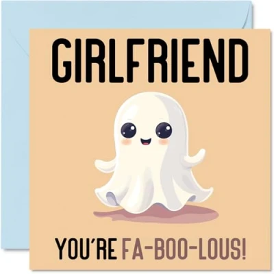 Image of Birthday Cards for Girlfriend Fa Boo Lous Funny Happy Card from Boyfriend, Partner Gifts, 145mm x Joke Greeting Women Her