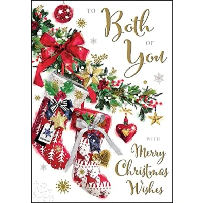 Image of Jonny Javelin Both Of You Merry Christmas Wishes Card Stockings