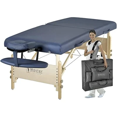 Image of Master Massage Coronado Wider Luxury Portable W/Face Hole &amp;Filler, Lash Beauty Salon Spa Table Tatto Bed Therapy Couch, Royal Blue, 71cm