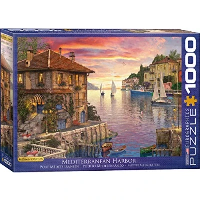 Image of Eurographics 6000 0962 Mediterranean Harbor by Dominic Davison Other License Puzzle, various, 48 x 68 cm