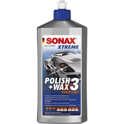 Image of SONAX XTREME Polish+Wax 3 Hybrid NPT (500 ml) For dull, weathered and scruffy paint surfaces. Item No. 02022000 810, Silver