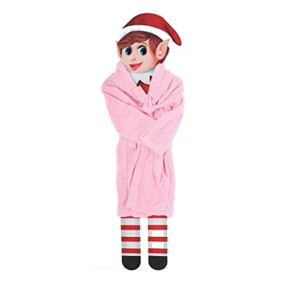 Image of Elves Behavin&#039; Badly Naughty Elf Dressing Gown Accessory for Christmas Pink