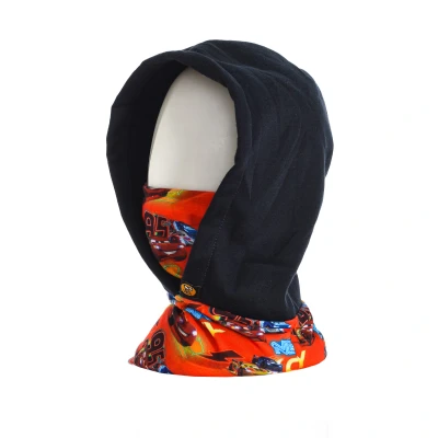 Image of Buff Fleece hood with tubular 111800 unisex Black One Size