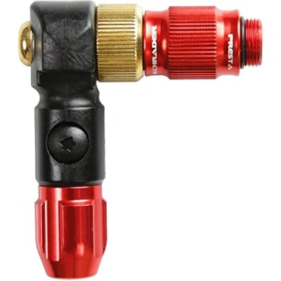 Image of Lezyne ABS 1 Pro HP CHUCK Schrader and Presta High Pressure Braided Hose Pump Red Gloss ABS1P V111B Floor Air Standard