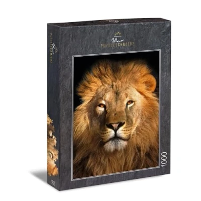 Image of Ulmer Puzzleschmiede Puzzle &quot;King Portrait&quot; Photographic 1000 Piece Animal The Majestic Lion, King of Animals, Close Up for Lion Lovers