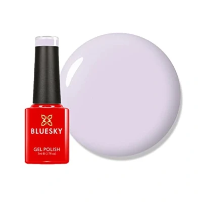 Image of Bluesky Gel Nail Polish, Light Grey QXG824, White, Long Lasting, Chip Resistant, 5ml (Requires Drying Under UV LED Lamp)