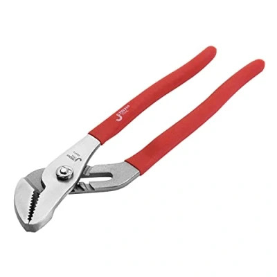 Image of Jetech 10 inch Water Pump Pliers Industrial Grade Steel Tongue and Groove with Adjustable Straight Jaw