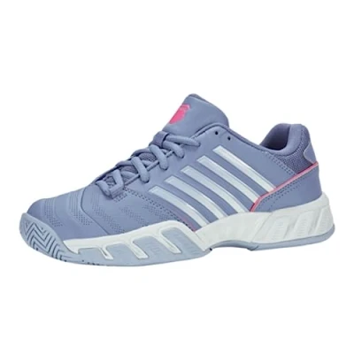 Image of K Swiss Women&#039;s Bigshot Light 4 Tennis Shoe, Infinity Blue Blush Blizzard, 5 UK