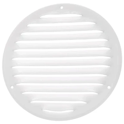 Image of LIRAST 160mm Vent Cover White 6 inch Wall with Insect Mesh Round Ceiling Soffit Vents External Metal Ventilation Grilles Air Covers for Walls