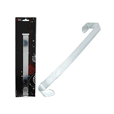 Image of Silver Metal Christmas Wreath Door Hanger