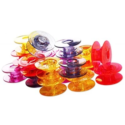 Image of Husqvarna Clear Bobbins (Pack of 20 4 Assorted Colours)