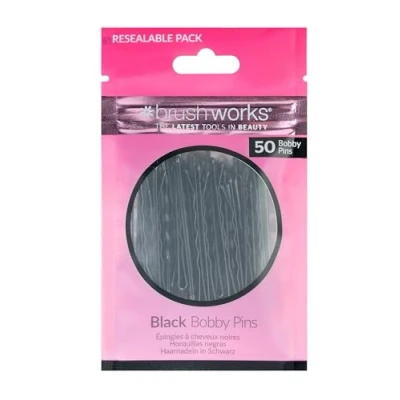 Image of Brushworks Black Bobby Pins 50 Pieces