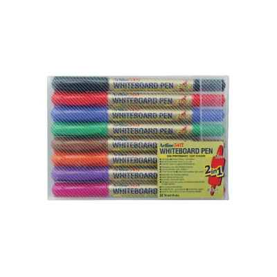 Image of Artline 2 in 1 Whiteboard Pen (Wallet of 8 Assorted Colours)