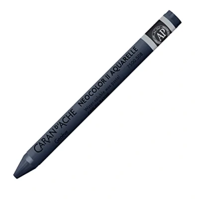Image of Caran d&#039;Ache NEOCOLOR II 508 Grey/PAYNE GREY (7500.508) / Pastel 10 Pieces (Pack of 1) Made Water soluble Wax/for Paper Cardboard Glass Wood Leather Fabric Stone