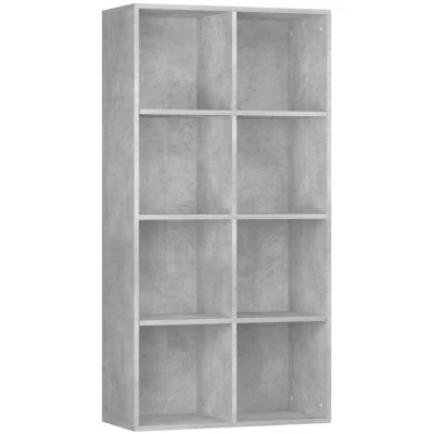 Image of vidaXL Book Cabinet/Sideboard Concrete Grey 66x30x130 cm Engineered Wood
